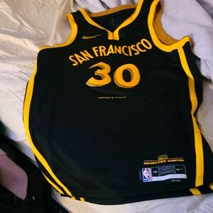 Golden State Warriors Steph Curry City Edition sz Large Swingman NBA Jersey